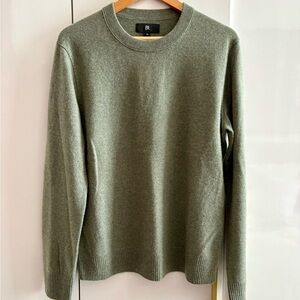 100% cashmere, sage green mens sweater